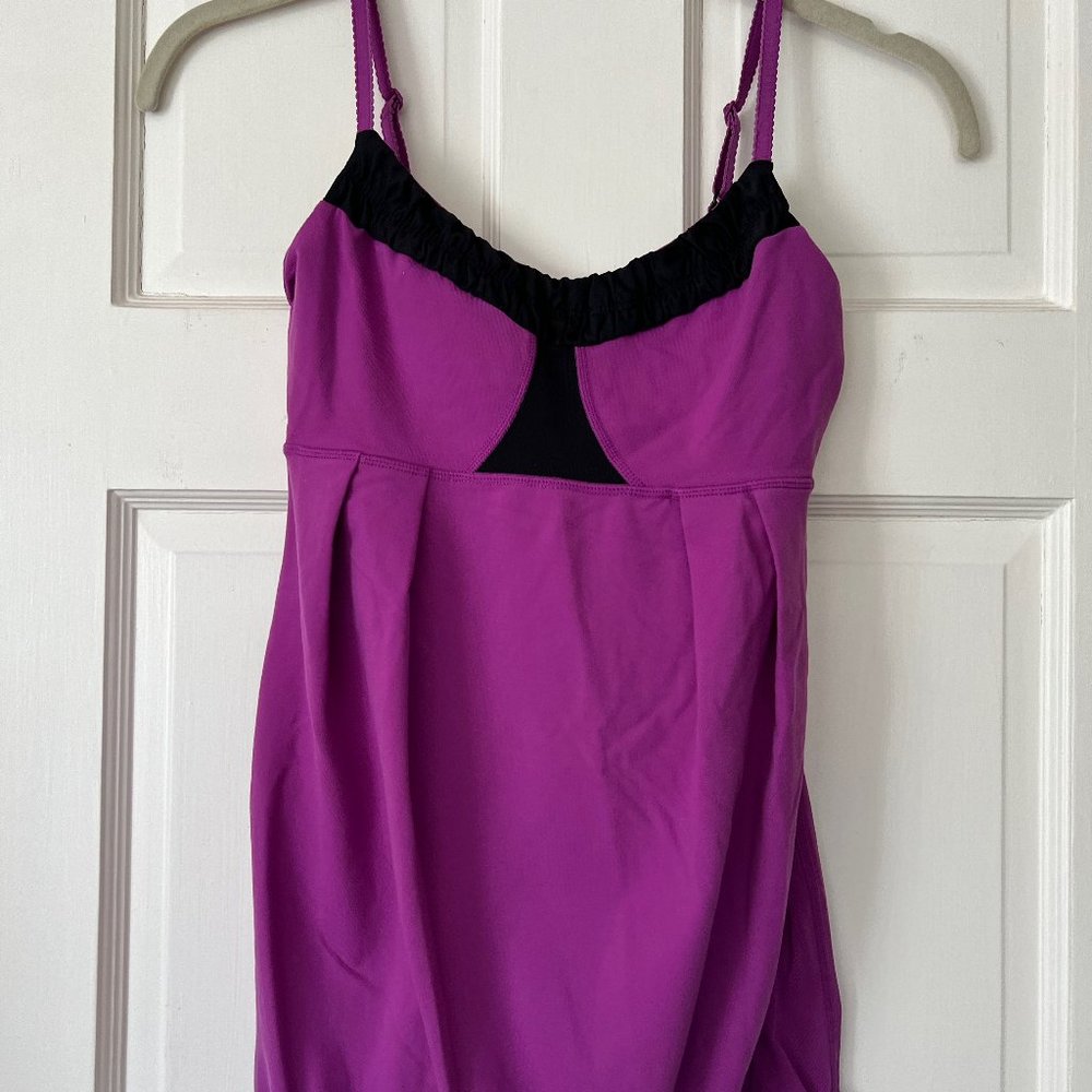 Lululemon Yogi Dance Purple Black Tank Top